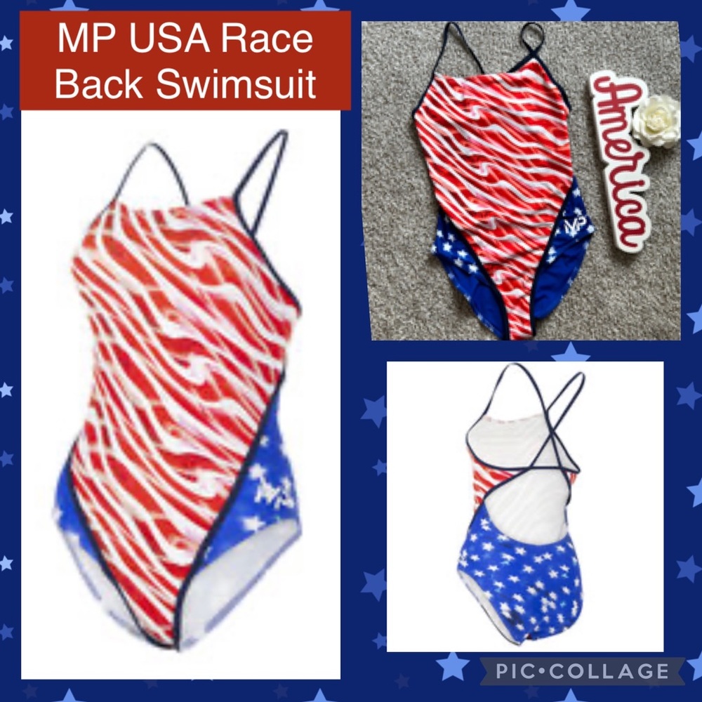NWOT MP USA race back swimsuit